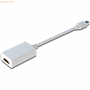 Assmann ASSMANN DisplayPort Adapterkabel mini DP-HDMI Typ A 0.15m weiß von Assmann