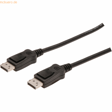 Assmann ASSMANN DisplayPort Kabel DP 3.0m Verriegelung DP 1.1a sw. Assmann ASSMANN DisplayPort Kabel DP 3.0m Verriegelung DP 1.1a sw. von Assmann