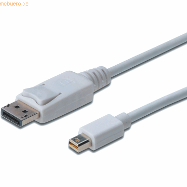 Assmann ASSMANN DisplayPort Kabel mini DP 3.0mVerriegelung DP1.1a weiß Assmann ASSMANN DisplayPort Kabel mini DP 3.0mVerriegelung DP1.1a weiß von Assmann