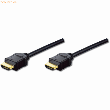 Assmann ASSMANN HDMI Kabel Typ A 2.0m m/Ethernet Full HD gold sw. von Assmann