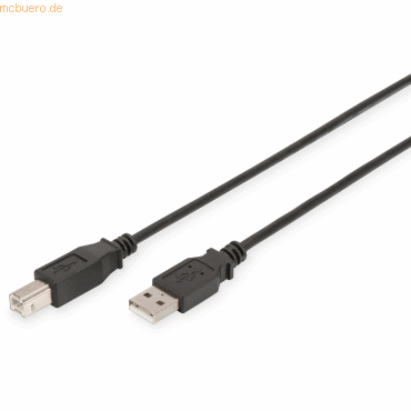 Assmann ASSMANN USB 2.0 Kabel Typ A-B 1.8m USB 2.0 konform sw. von Assmann