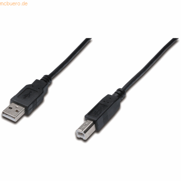 Assmann ASSMANN USB 2.0 Kabel Typ A-B 5.0m USB 2.0 konform sw. von Assmann