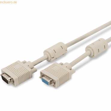 Assmann ASSMANN VGA Verl.-kabel HD15 10.0m 3Coax/7C 2xFerrit beige von Assmann