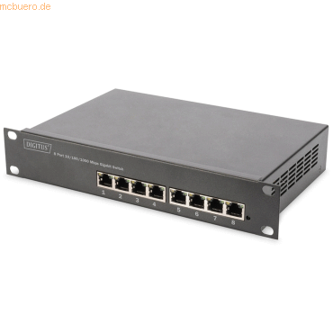 Assmann DIGITUS 10 Zoll 8-Port GE PoE+ Switch L2+ Managed DN-95331 von Assmann