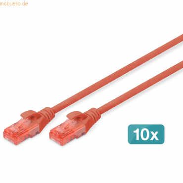 Assmann DIGITUS 10er CAT 6 U/UTP Patchkabel, 5m, rot von Assmann