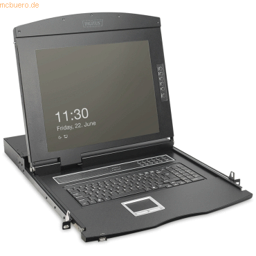 Assmann DIGITUS 19- HD LCD KVM Konsole, 8-Port VGA, DE Tastatur Assmann DIGITUS 19- HD LCD KVM Konsole, 8-Port VGA, DE Tastatur von Assmann