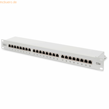 Assmann DIGITUS 1HE Cat.5e Klasse D Patchpanel geschirmt 24-Port Grau von Assmann