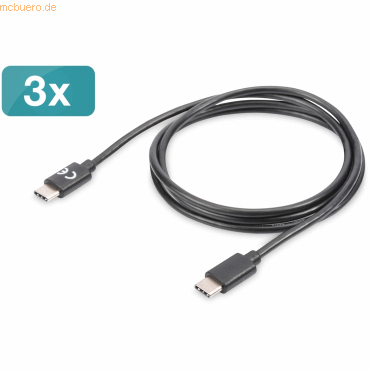 Assmann DIGITUS 3er USB 2.0 Type-C Lade-/Datenkabel St/St 1.0m sw von Assmann