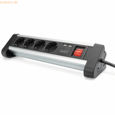 Assmann DIGITUS 4-fach Office-Steckdosenleiste mit 2x USB-Anschlüssen Assmann DIGITUS 4-fach Office-Steckdosenleiste mit 2x USB-Anschlüssen von Assmann