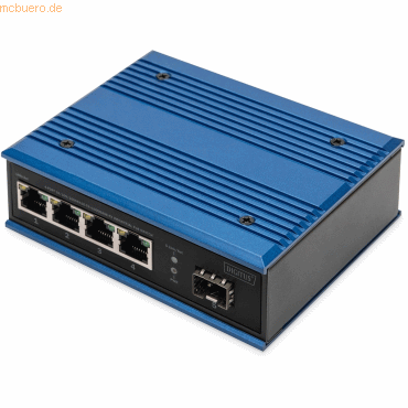 Assmann DIGITUS 4-port 10/100/1000BASE-TX+1000Base-FX Ind. PoE Switch von Assmann
