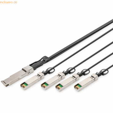 Assmann DIGITUS 40G QSFP+ to 4XSFP+ Direct Attach Cable 1m von Assmann