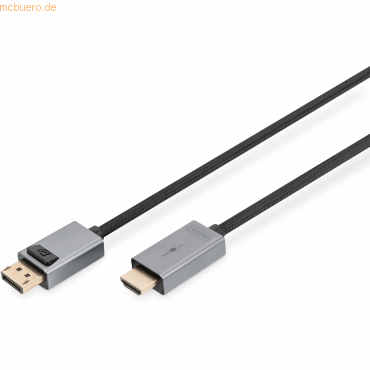 Assmann DIGITUS 4K DisplayPort Adapterkabel, DP - HDMI Typ A,3m Assmann DIGITUS 4K DisplayPort Adapterkabel, DP - HDMI Typ A,3m von Assmann