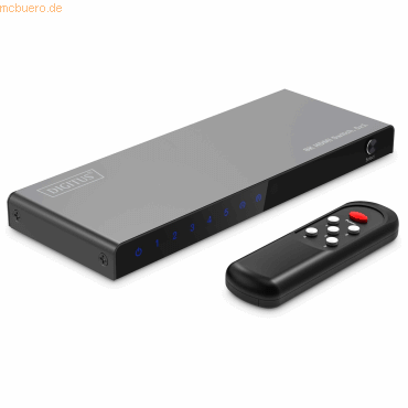 Assmann DIGITUS 5x1 HDMI Switch, 8K/60Hz (4:4:4), HDR, HDCP2.3 von Assmann