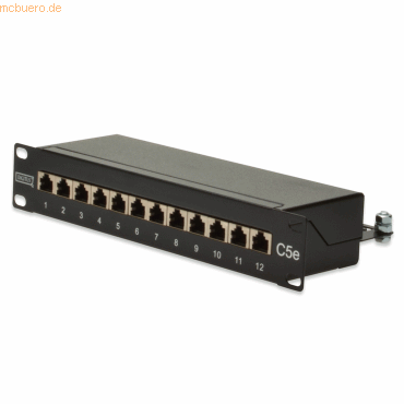 Assmann DIGITUS CAT 5e,Klasse D Patch Panel,12 port, geschirmt, sw Assmann DIGITUS CAT 5e,Klasse D Patch Panel,12 port, geschirmt, sw von Assmann