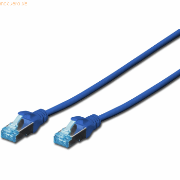 Assmann DIGITUS CAT 5e SF-UTP Patchk. Cu, PVC AWG 26/7, 0,5 m, BL Assmann DIGITUS CAT 5e SF-UTP Patchk. Cu, PVC AWG 26/7, 0,5 m, BL von Assmann