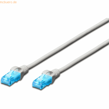 Assmann DIGITUS CAT 5e U-UTP patch cable, PVC AWG 26/7, 0,5 m, GR von Assmann