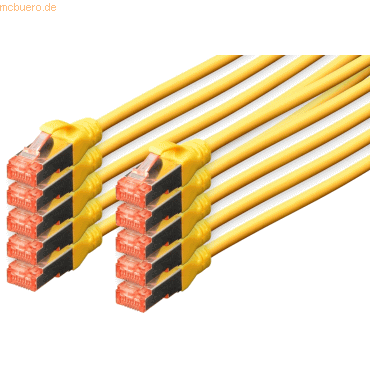 Assmann DIGITUS CAT 6 S-FTP Patchk. Cu, LSZH AWG 27/7, 1 m, 10er, GE Assmann DIGITUS CAT 6 S-FTP Patchk. Cu, LSZH AWG 27/7, 1 m, 10er, GE von Assmann
