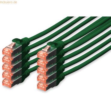 Assmann DIGITUS CAT 6 S-FTP Patchk. Cu, LSZH AWG 27/7,0,25 m,10er,GN Assmann DIGITUS CAT 6 S-FTP Patchk. Cu, LSZH AWG 27/7,0,25 m,10er,GN von Assmann