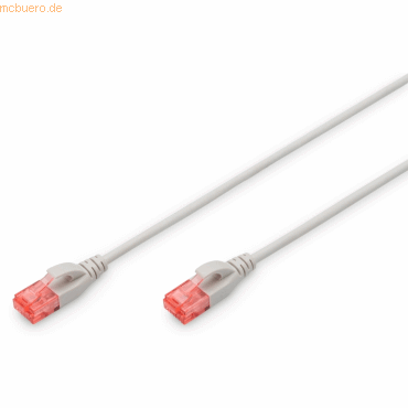 Assmann DIGITUS CAT 6 U-UTP Slim Patchk. Cu, LSZH AWG 28/7, L 2 m,GR von Assmann
