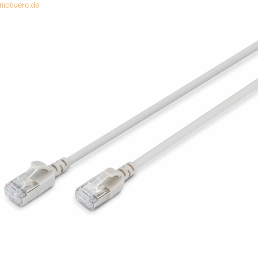 Assmann DIGITUS CAT 6A F-FTP SlimPatchk.,CU,LSZH AWG 32/7, 1m,Grau Assmann DIGITUS CAT 6A F-FTP SlimPatchk.,CU,LSZH AWG 32/7, 1m,Grau von Assmann