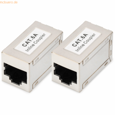 Assmann DIGITUS CAT 6A Modular Kupplung, geschirmt - 2 Stk. Assmann DIGITUS CAT 6A Modular Kupplung, geschirmt - 2 Stk. von Assmann