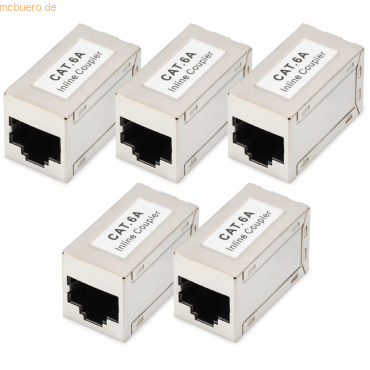 Assmann DIGITUS CAT 6A Modular Kupplung, geschirmt - 5 Stk. Assmann DIGITUS CAT 6A Modular Kupplung, geschirmt - 5 Stk. von Assmann