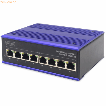 Assmann DIGITUS DN-651119 Industrieller 8-Port Gigabit Switch von Assmann