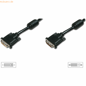 Assmann DIGITUS DVI Verlängerungskabel, DVI(24+1), 5.0m von Assmann