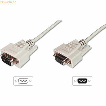 Assmann DIGITUS Datatransfer Verlängerungsk. D-Sub9/St, D-Sub9/Bu 2.0m von Assmann