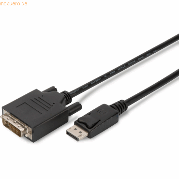 Assmann DIGITUS DisplayPort Adapterkabel 2.0m DP-DVI St/St schwarz von Assmann