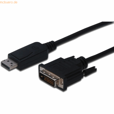 Assmann DIGITUS DisplayPort Adapterkabel DP-DVI 2.0m DP 1.1a sw. von Assmann