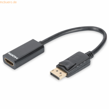 Assmann DIGITUS DisplayPort Adapterkabel Typ A St/Bu, 0.15m von Assmann