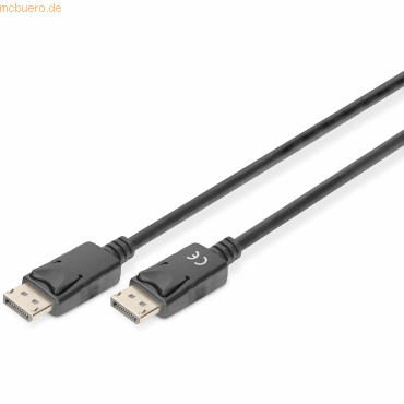 Assmann DIGITUS DisplayPort Kabel DP 2.0m DP 1.2 Ultra HD 4K sw. Assmann DIGITUS DisplayPort Kabel DP 2.0m DP 1.2 Ultra HD 4K sw. von Assmann