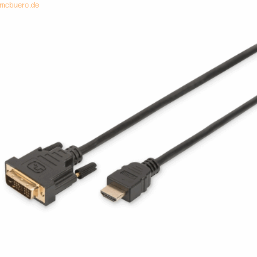 Assmann DIGITUS HDMI-Adapterkabel Typ A-DVI(18+1) St/St, 2.0m, Full HD von Assmann