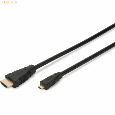 Assmann DIGITUS HDMI Anschlusskabel Typ C-A St/St 2.0m UltraHD schwarz von Assmann