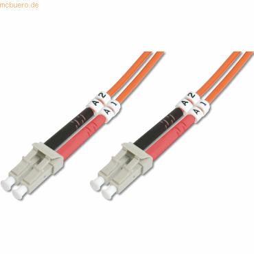 Assmann DIGITUS LWL Kabel E2000 zu E2000, OS2, SM 09/125µm, Duplex 1m von Assmann