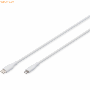 Assmann DIGITUS Lightning Silikon Kabel, USB-C - Lightning, 2m, weiß Assmann DIGITUS Lightning Silikon Kabel, USB-C - Lightning, 2m, weiß von Assmann