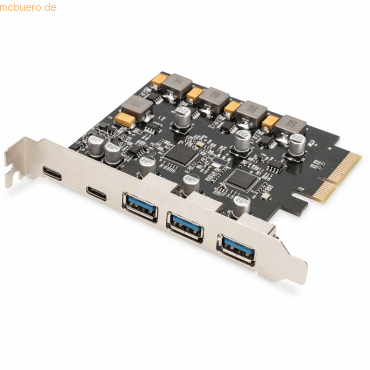 Assmann DIGITUS PCIe Karte 2x USB-C + 3x USB A Assmann DIGITUS PCIe Karte 2x USB-C + 3x USB A von Assmann