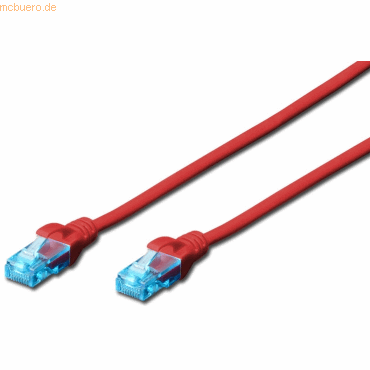 Assmann DIGITUS Professional CAT 5e U-UTP Patchkabel, Cu, 3 m, Rot Assmann DIGITUS Professional CAT 5e U-UTP Patchkabel, Cu, 3 m, Rot von Assmann