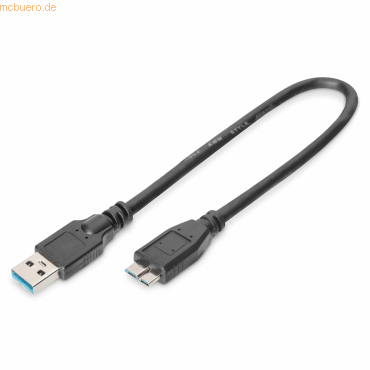 Assmann DIGITUS USB 3.0 Anschlusskabel, USB A - Micro USB BSt/St,0.25m von Assmann