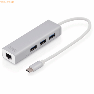 Assmann DIGITUS USB Typ C 3.0 Hub mit Gigabit Ethernet von Assmann