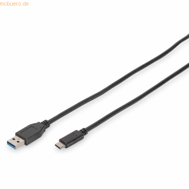 Assmann DIGITUS USB Type-C Anschlusskabel 1.0m, Type-C - A St/St von Assmann