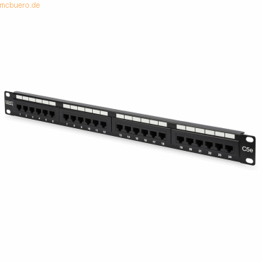 Assmann DIGITUS cat.5e Patchpanel, ungeschirmt 24-Port Schwarz von Assmann