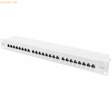 Assmann DIGITUS cat.6A 19- Patchpanel 1HE 24-Port grau von Assmann