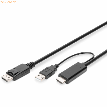 Assmann Digitus 4K HDMI Adapterkabel - HDMI auf DisplayPort von Assmann