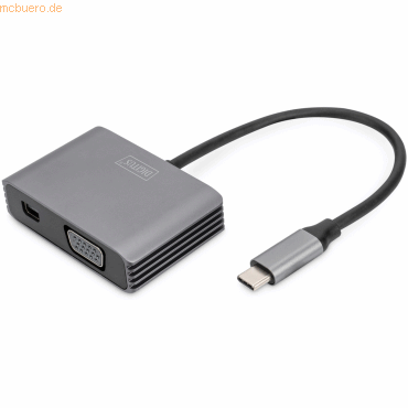 Assmann Digitus USB-C 4K 2in1 Mini DisplayPort + VGA Grafik-Adapter von Assmann