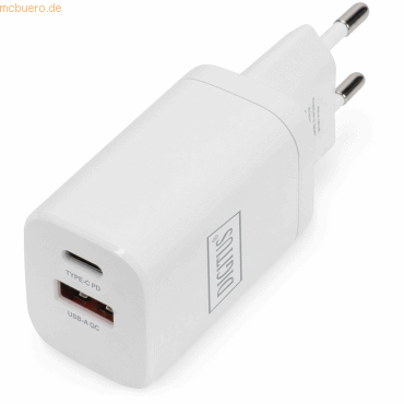 Assmann Digitus USB Ladegerät 1x USB-A / 1x USB-C, 30W von Assmann