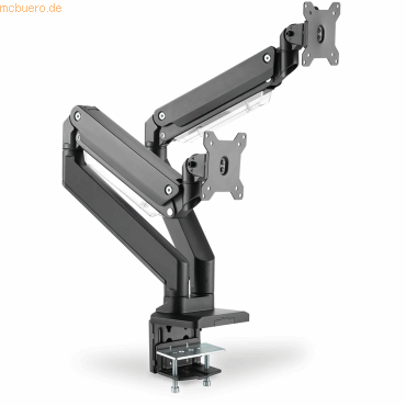 Assmann Digitus Univ. Dual Monitorhalter, Gasdruckfeder, Klemmbef. von Assmann