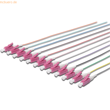 Assmann LC/UPC 0.9mm 12 LSZH pigtail Multimode 50/125um, Class OM4, 2 Assmann LC/UPC 0.9mm 12 LSZH pigtail Multimode 50/125um, Class OM4, 2 von Assmann