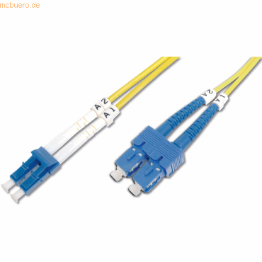 Assmann LWL Patchk., LC/SC OS2, Singlemode 09/125 µ, Duplex, 3m von Assmann